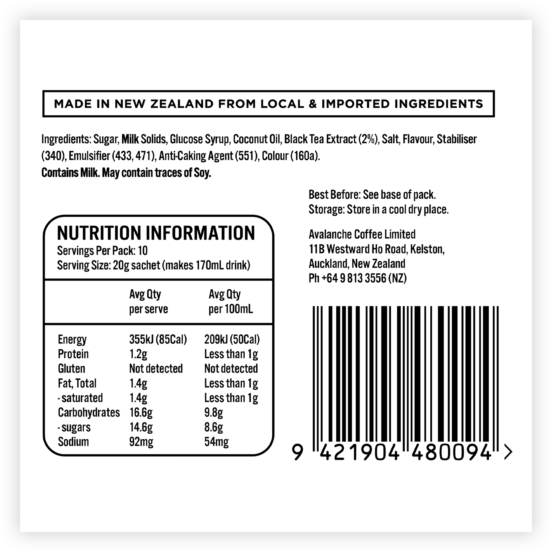 Café Style Chai Latte