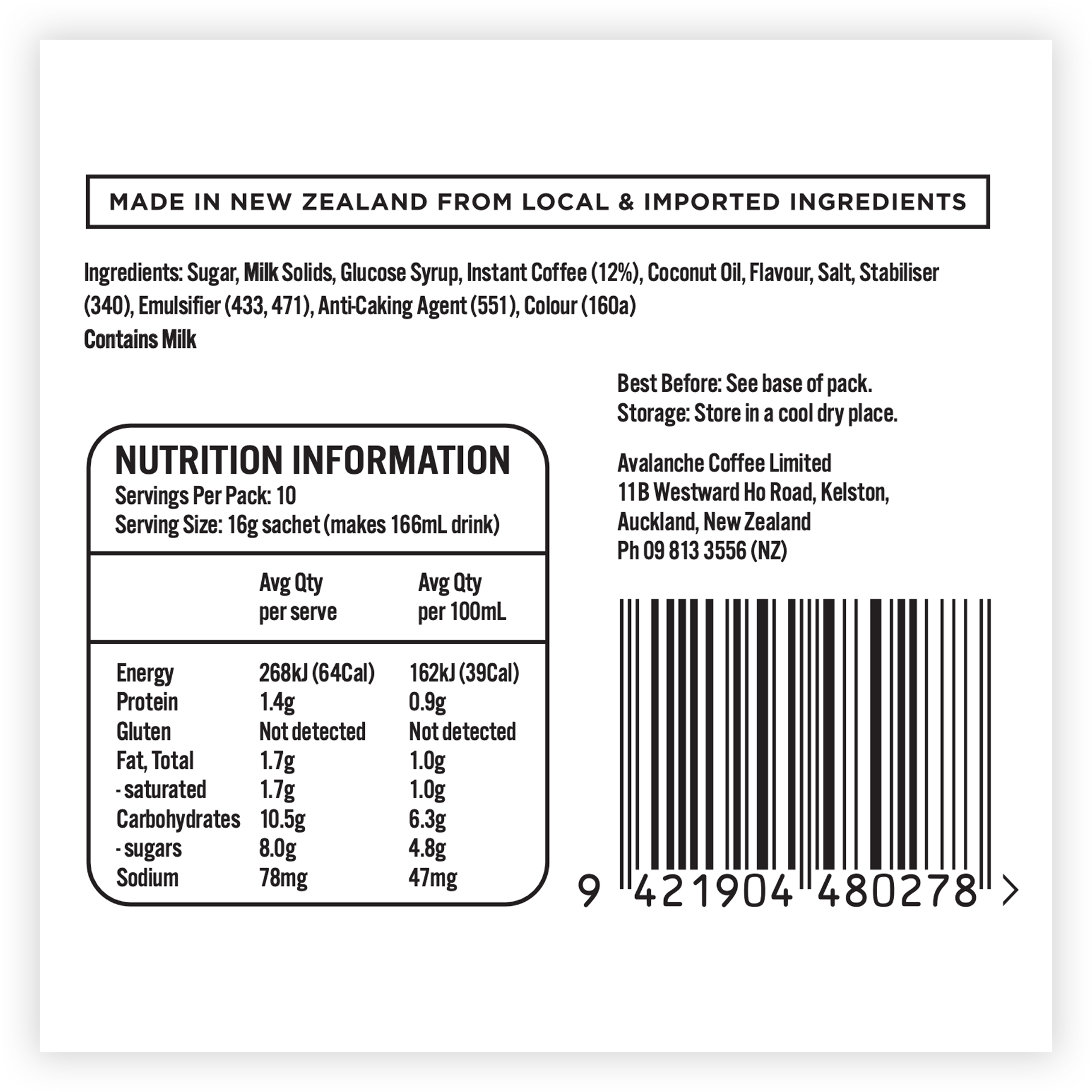 Café Style Hazelnut Latte